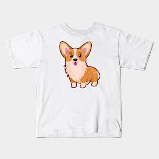 Cool Iron On Patches Corgi Kids T-Shirt